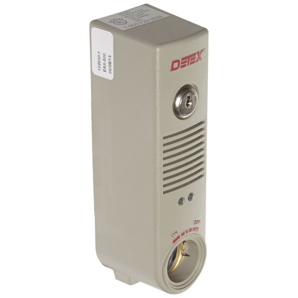 Detex EAX500 Battery Powered Door or Wall Mount Exit Alarm, 2.10" W x 2.375" D x 7.70" L