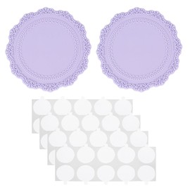 PATIKIL Wax Seal Silicone Pad, 2 Pack Wax Seal Pads with 40 Double Sided Adhesive Dots Backing Pad Plate for Stamp Sealing Wax DIY Craft, Purple