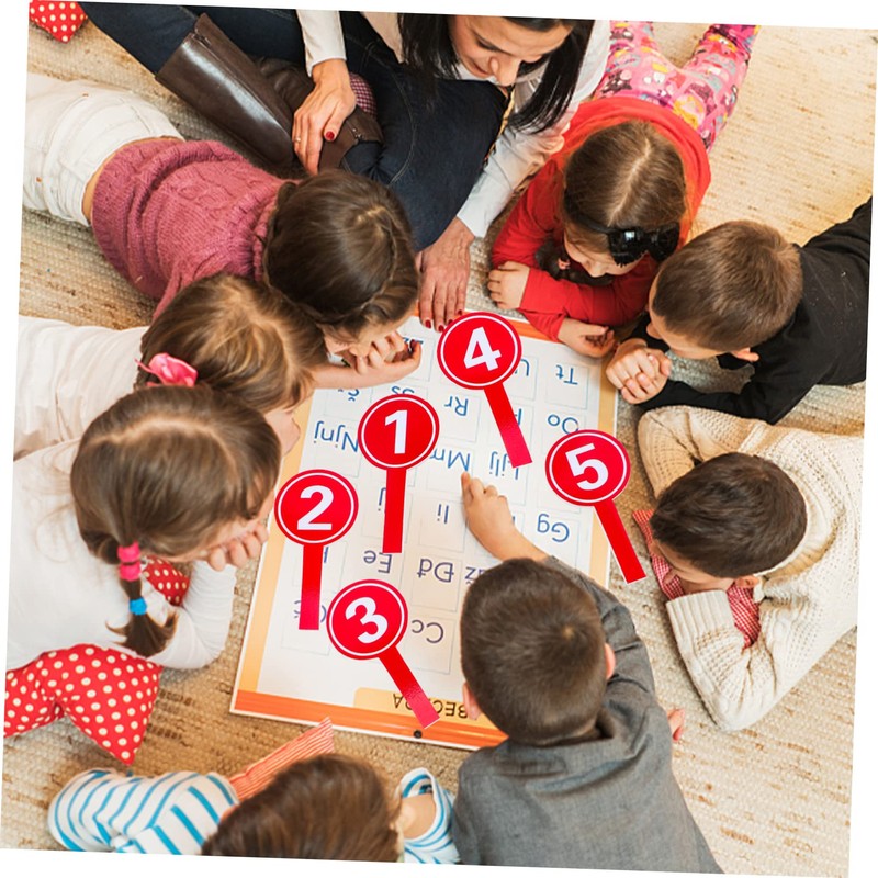 HOMSFOU 10pcs Handheld Score Paddles Number Boards for Voting Competition