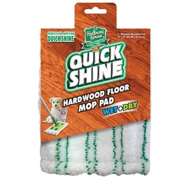 Quick Shine Hardwood Floor Mop Refill Mop Pad Cover, 12" W x 6" D x 1/2" Thick