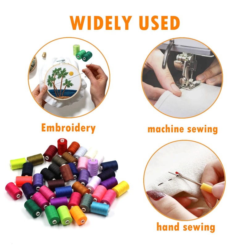 Simthread All Purposes Sewing Thread (White and Black Series)