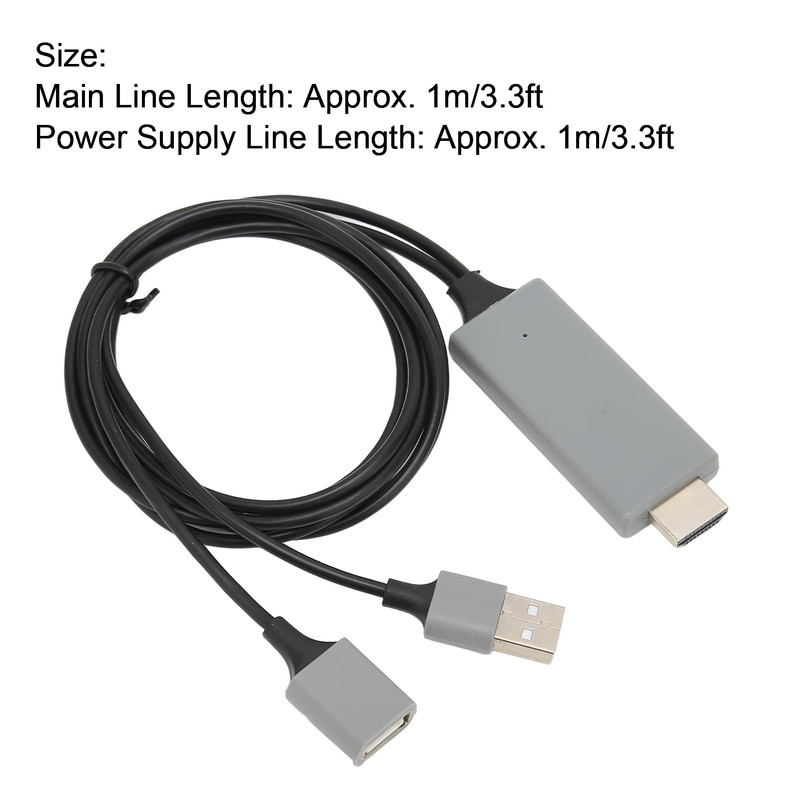 HDMI Cable for Phone to TV, HDMI Cable Compatible with