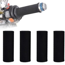 QEXUJOW Handlebar Grips Suitable for Heating Grips, Shockproof, Motorcycle Handlebar Grip Foam, Easy to Install (4 Pieces, Black)