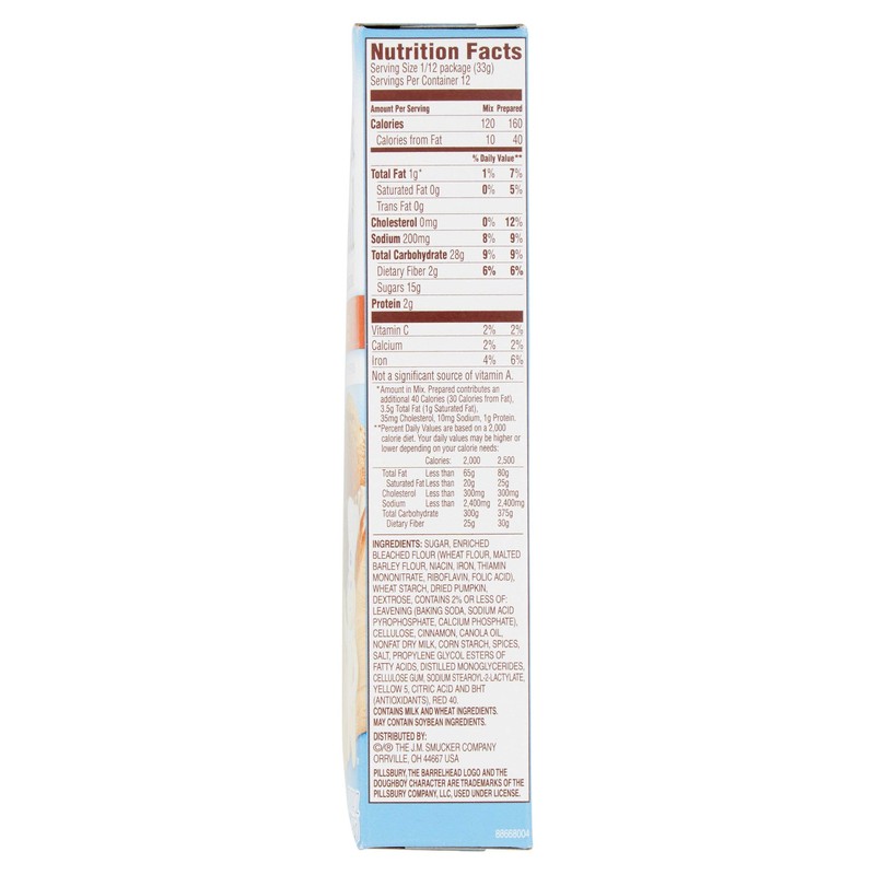 Pillsbury Pumpkin Quick Bread 14oz Box (Pack of 6)
