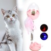 ABS LED Lighting Swing Spring Feather Leak Food Pet Toy