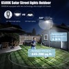 Solar Street Lights Outdoor Waterproof,30000LM Dusk to Dawn Solar Lights
