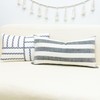 Slow Cow Decorative Rectangular Throw Pillow Cover Modern Farmhouse Stripe