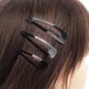 12 Black Snap Hair Clips for Fixing Flyaway Hair / 블랙 똑딱이 머리핀 12개 잔머리 고정 헤어핀 똑딱핀
