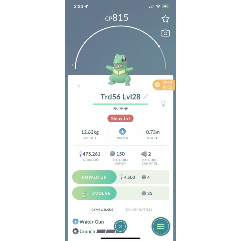 Pokémon Go Shiny ✨TOTODILE✨