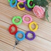 30 Pcs Wrist Keychains, Plastic Coil Bracelet Spring Spiral Keychain