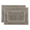 ZOLLNER Set of 2 Bath Mats – Coloured 100% Cotton,