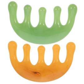 Mikinona 2pcs Scalp Comb Wide Tooth Massage Comb for Hair Scalp Care Relaxation Acupoint Hair Massager Portable Travel