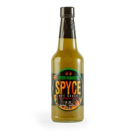 SPYCE Habanero Hot Sauce, Vegan, Gluten Free, Low Sodium, Non-GMO, No MSG, No Sugar, No Filler (10 oz, Green Habanero)