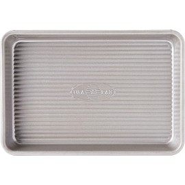 USA Pan Bakeware Mini Sheet Baking Pan Warp Resistant with Nonstick Quick Release Coating, Aluminzed Steel, Set of 2