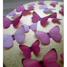 Anglesit Anglesit Pre-Cut Beautiful Gradient Pink Mixed Size Butterflies A Edible Wafer Paper Cupcake Toppers Cake Decorations Birthday Party (20)
