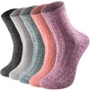 5 Pack Wool Socks for Women - Winter Warm Wool