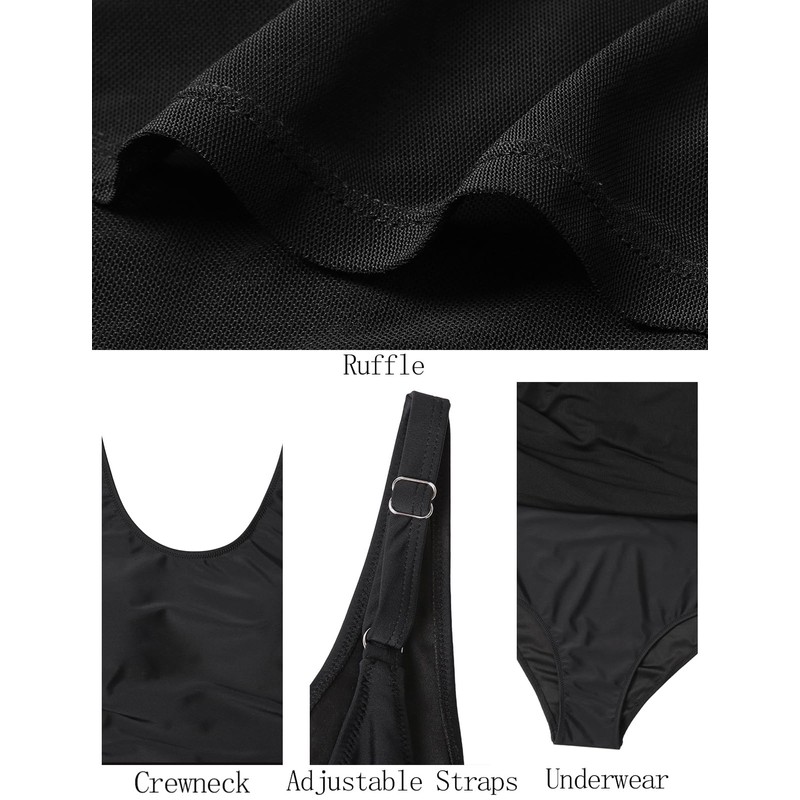 CiCiBird Women One Piece Swimdress Swimsuit Tummy Control Modest Swim