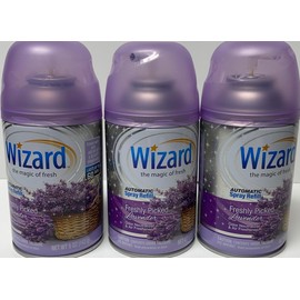 Wizard Automatic Spray 5Oz Refill (Package May Vary) Pack of 3 (freshly picked lavender, 3)