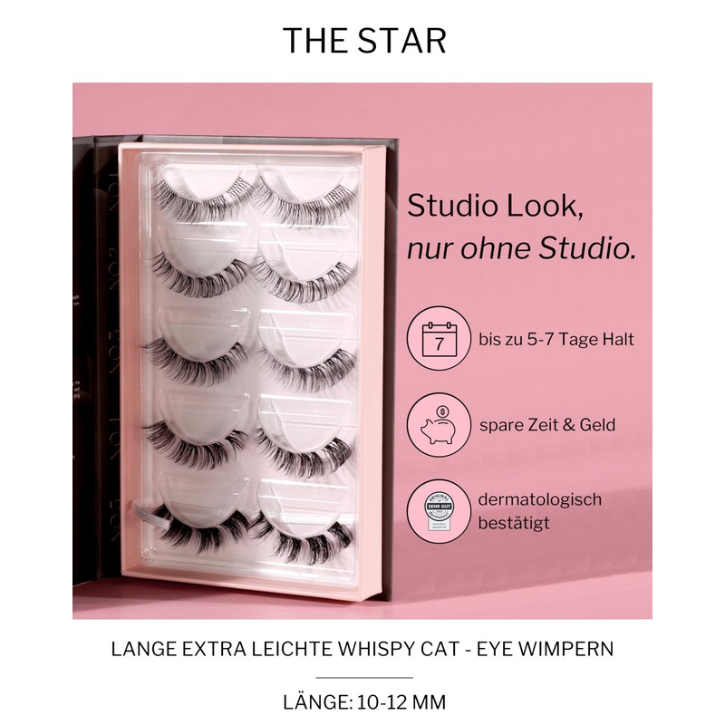 Aylashes Lite Collection The Star Maxi False Eyelashes, Natural, Single,