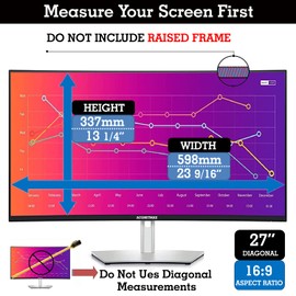 ACONETMAX 27 inch Privacy Screen Filter for Computer Widescreen 16:9 Monitor,Privacy Shield Anti-Glare Blue Light Bolcking Screen Protector