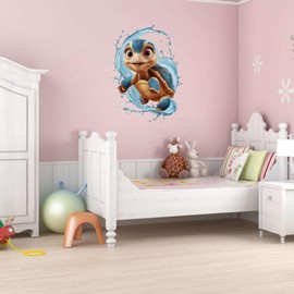 Cute Baby Turtle Animal Tortoise Blue Kids Room Bedroom Wall Decal Wall Décor Vinyl Sticker Size: 12 x 24