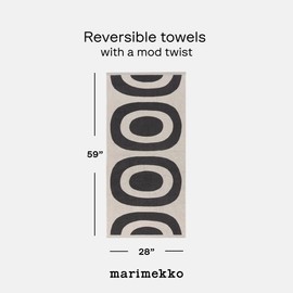 MARIMEKKO - Melooni Terry Cotton Bath Towel (Charcoal)