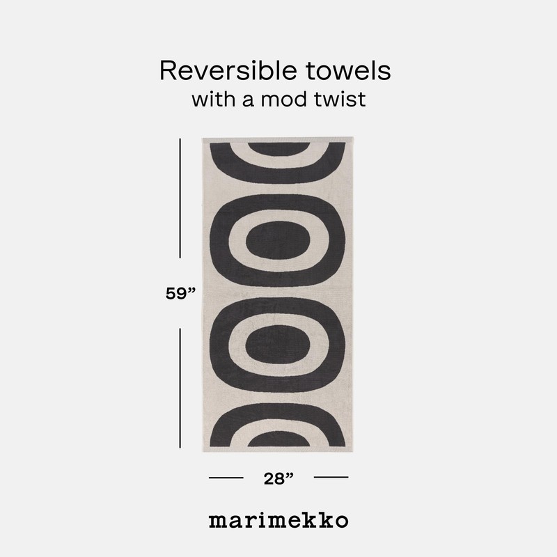 MARIMEKKO - Melooni Terry Cotton Bath Towel (Charcoal)