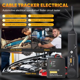 Wire Tracer Electrical,Circuit Tracer,Automotive Electrical Open&Short Finder Circuit Tester,Wire Cable Tracker Electrical,Automotive Wire Tester Electrical Tool DC 6-42V(Batteries 2PCS Included)