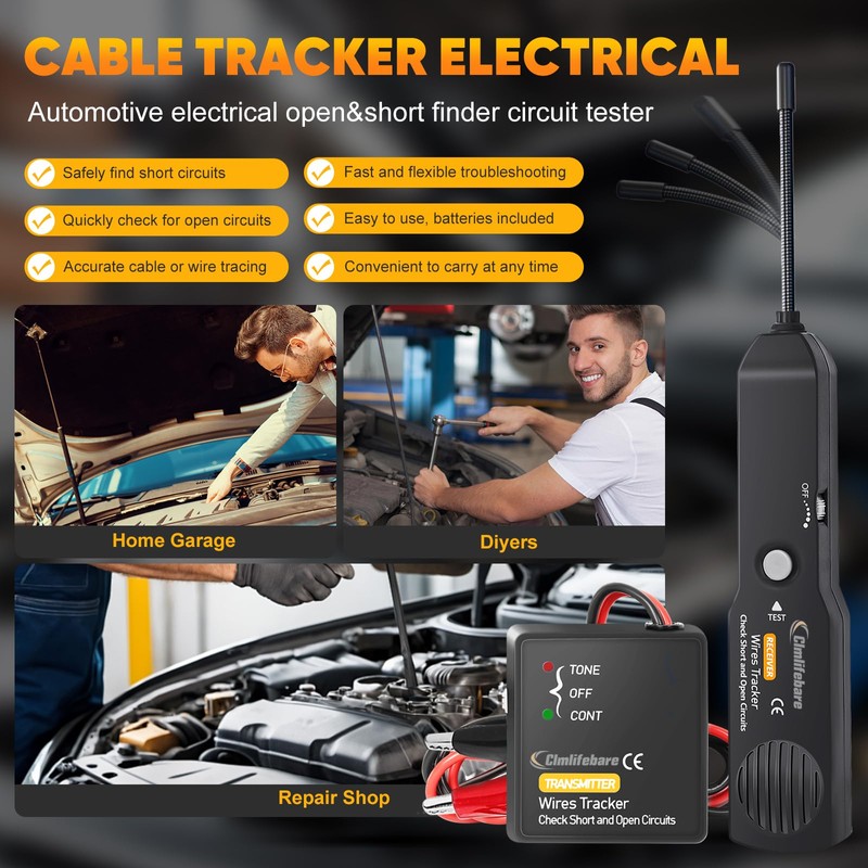 Wire Tracer Electrical,Circuit Tracer,Automotive Electrical Open&Short Finder Circuit Tester,Wire Cable