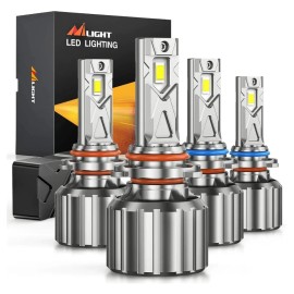 Nilight 9005 9006 LED Headlight Bulbs FS1 Series | 4 BULBS