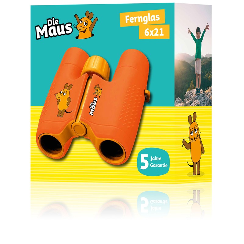 DieMaus 6 x 21 Children's Binoculars with Bag - Robust