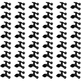 48 paquetes de tope de puerta con bisagra negra, tope de puerta con bisagra de alta resistencia ajustable con puntas de parachoques de goma negra