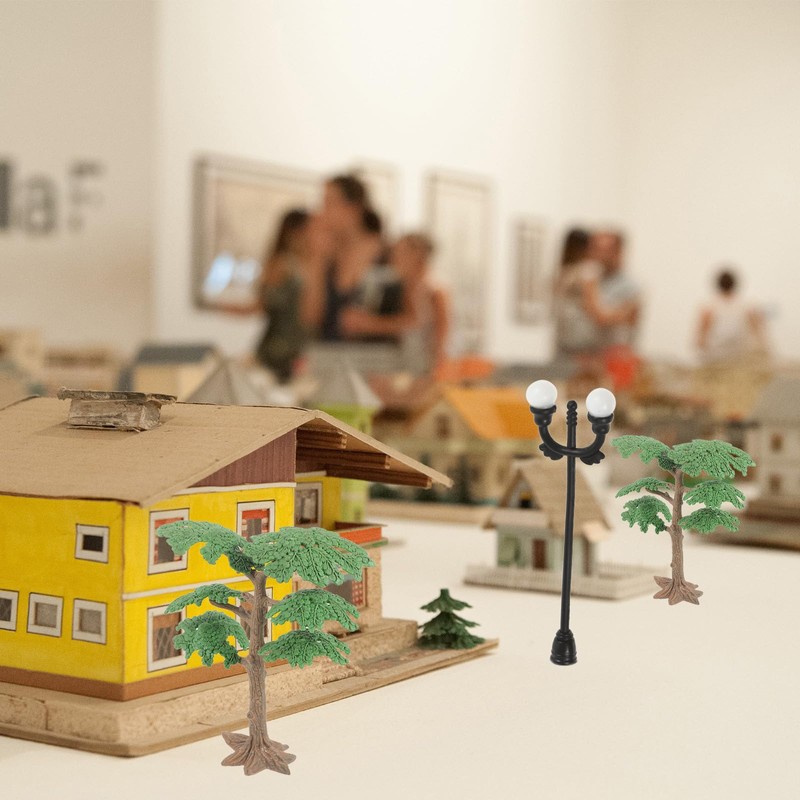 Toyvian 2pcs Tree Model Fake Miniature Trees Train Railways Architecture