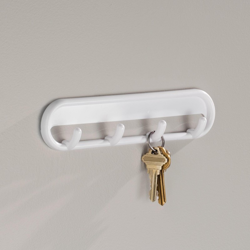 iDesign Self-Adhesive Key Rack Organizer for Entryway, Kitchen - 4