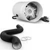 iPower Inline Booster Duct Fan 4'' Low Noise and Flexible