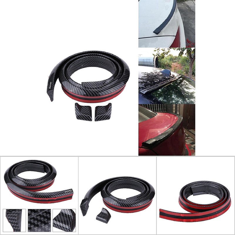 Universal Car Rear Spoiler With Tape, Carbon Tail Decoration