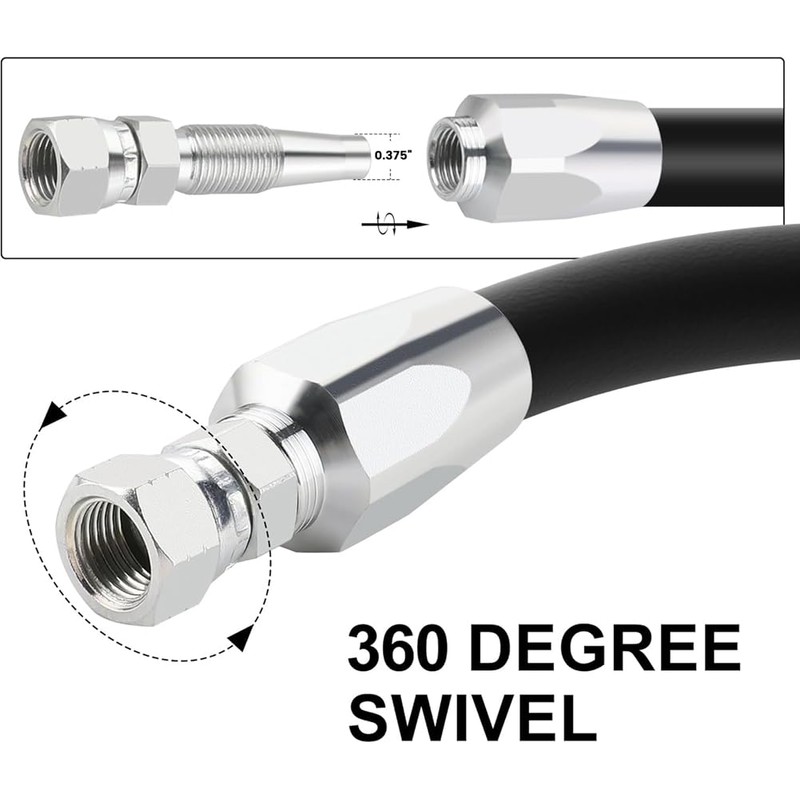 Peakloong 2PCS Reusable Hydraulic Fittings 1/4Inch ID Hydraulic Hose Field