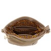 ALYSSA Triple Zip Pocket Large Crossbody Bag (Sand)