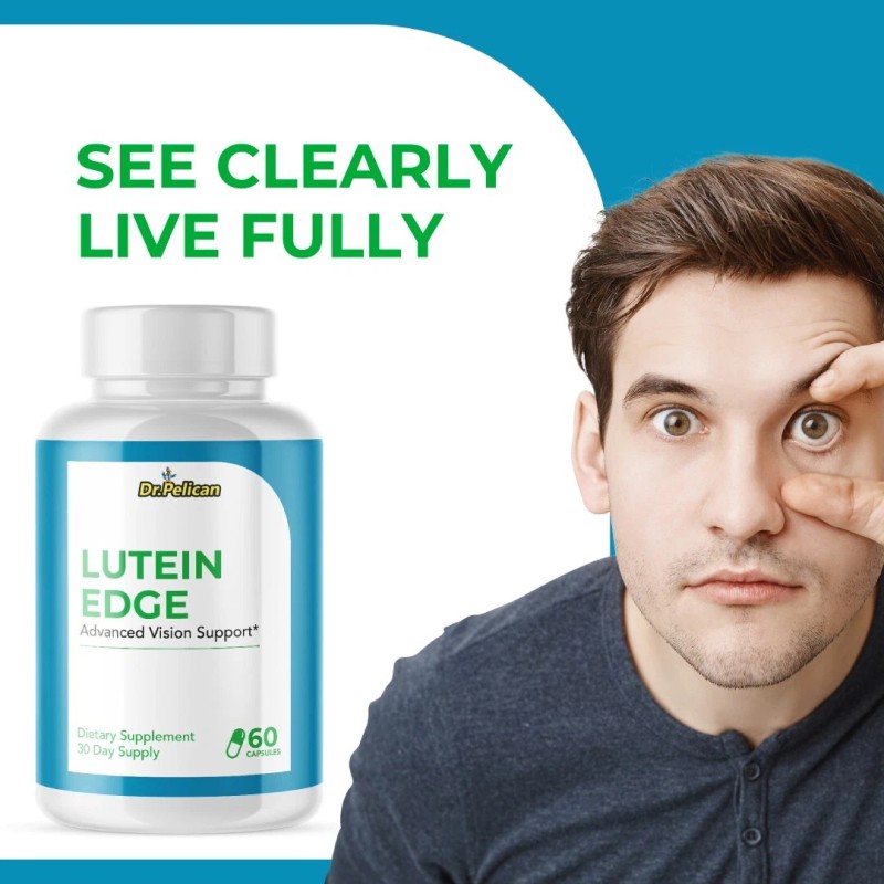 Pelican Vitamins Lutein Edge- Eye Support- 3 Bottles- 180 Capsules