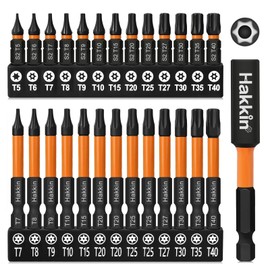 Hakkin 27-Piece Torx Bit Set Long T5-T40 Bit Set for Cordless Screwdriver