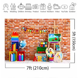 Telón de fondo para fiesta de pared, decoración de pared, cortina de puerta, telón de fondo de fiesta de ladrillo rojo viejo, suministros para fiestas de día festivo