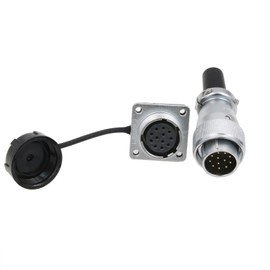 HangTon WS20 12 Pin Aviation Circular Current Electrical Plug 5A Male Cable Plug and Female Panel Socket Dustproof Industrial Metal Shell