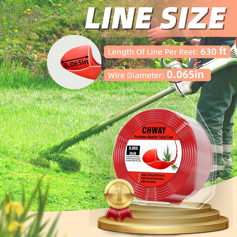 065 Weed Wacker String, 280-Feet Twisted Weed Eater String, String