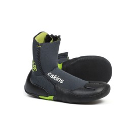C Skins 2023 Junior Legend 3.5mm GBS Zipped Round Toe Wetsuit Boot Boots - Graphite Flash Green Black - Unisex
