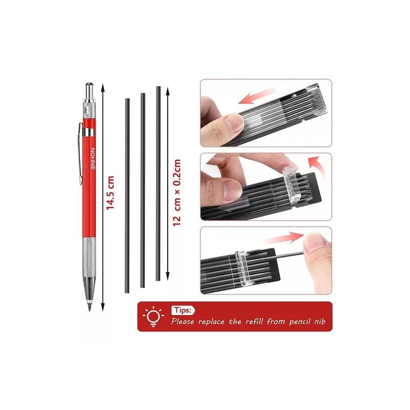 generic 4 Lápices Soldadura, Marcador Mecánico Metal, Con 48 R