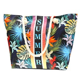 We We Large Beach Tote bag for Women Canvas Straw Tavel Tote Bag Waterproof Shoulder Bag Handbag for Gym Swim, Waterproof Beach Bags 06, Large