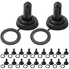 MKBKLLJY 20Pcs 12mm/0.47inch Mounting Hole Black Waterproof Dustproof Rubber Boot