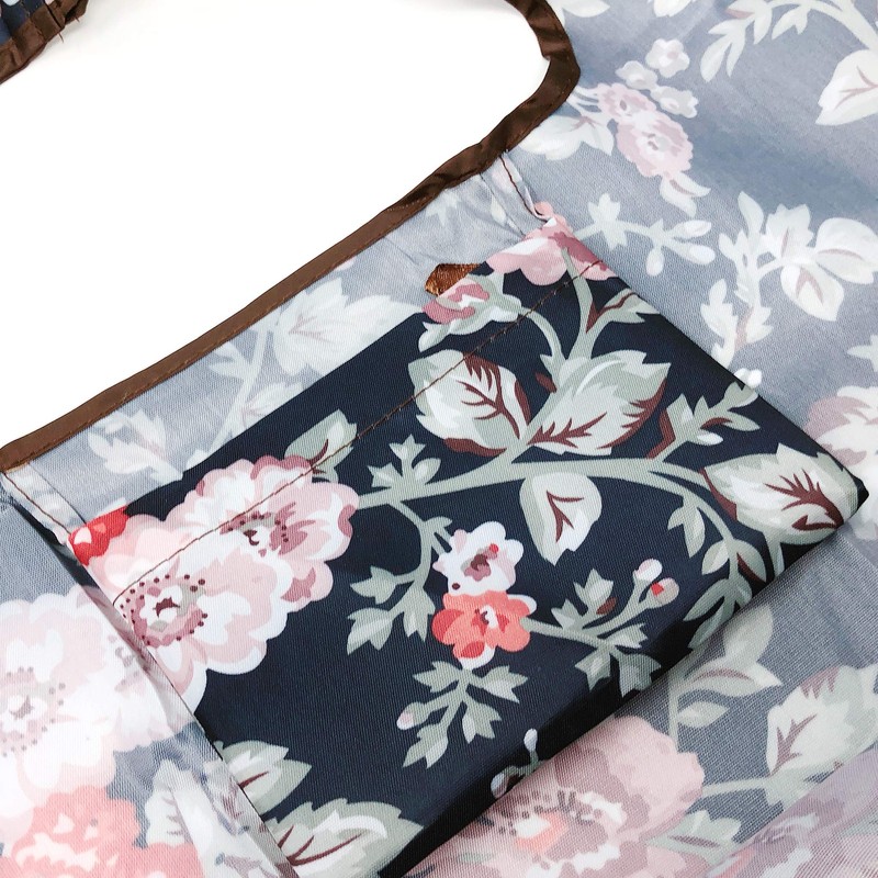 Wrapables Durable and Large Nylon Reusable Shopping Bag (Rose Vines)