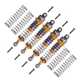TOOMOD 80mm RC All Aluminum Alloy Oil Filled Shock Absorbers kit for Tamiya CC01 Axial SCX10 D90 TRX4 Truck Crawler Car Off-Road Car Upgrades Replace Parts （Orange）