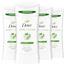 Dove Advanced Care - Desodorante antiperspirante en barra Cool Essentials 4 unidades para ayudar a reparar la barrera de la piel después del afeitado,